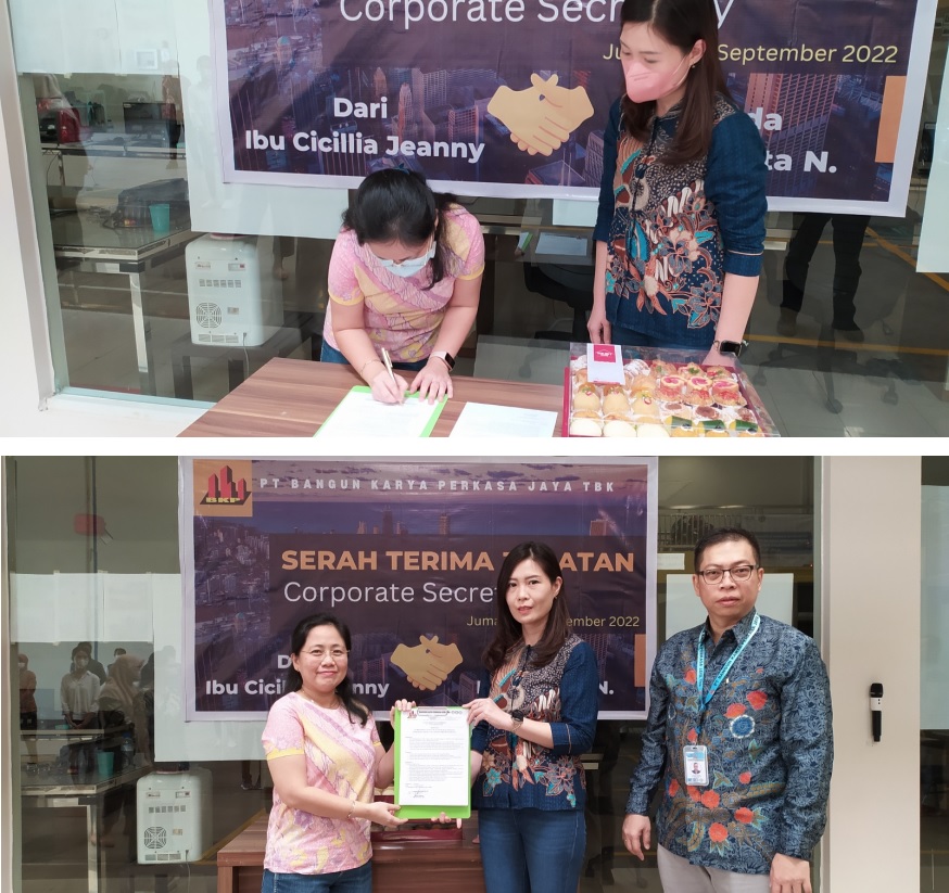 PT. BANGUN KARYA PERKASA JAYA Tbk. Announce The Turnover of New Corporate Secretary